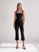 AURELIA SQUARE NECK TOP / BLACK