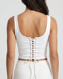 KATIA CORSET TANK TOP / WHITE