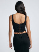 KATIA CORSET TANK TOP / BLACK