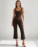 BLAIR CAPRI PANTS / BROWN