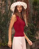 EMMA SLEEVELESS TOP / DEEP RED