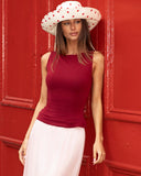 EMMA SLEEVELESS TOP / DEEP RED