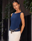 EMMA SLEEVELESS TOP / NAVY