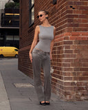 EMMA SLEEVELESS TOP / DARK GRAY