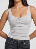 KATIA CORSET TANK TOP / LIGHT GRAY