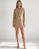 SLOAN BLAZER MINI DRESS / CAMEL