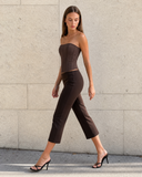 BLAIR CAPRI PANTS / BROWN