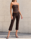 BLAIR CAPRI PANTS / BROWN