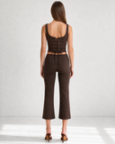 BLAIR CAPRI PANTS / BROWN