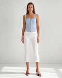 AURELIA SQUARE NECK TOP / LIGHT BLUE