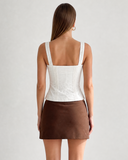 AURELIA SQUARE NECK TOP / WHITE