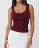 KATIA CORSET TANK TOP / DEEP RED