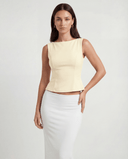 EMMA SLEEVELESS TOP / BUTTER