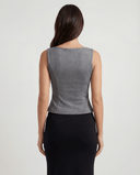 EMMA SLEEVELESS TOP / DARK GRAY