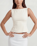 EMMA SLEEVELESS TOP / IVORY