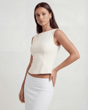 EMMA SLEEVELESS TOP / IVORY