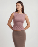 EMMA SLEEVELESS TOP / MAUVE