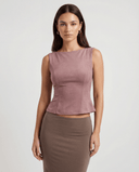 EMMA SLEEVELESS TOP / MAUVE