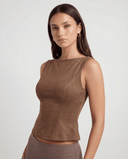 EMMA SLEEVELESS TOP / MOCHA