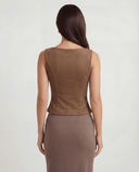 EMMA SLEEVELESS TOP / MOCHA