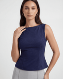 EMMA SLEEVELESS TOP / NAVY