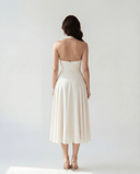 ISADORA HALTER MIDI DRESS / IVORY