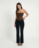 ISLA FITTED TROUSERS / BLACK
