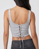 KATIA CORSET TANK TOP / LIGHT GRAY