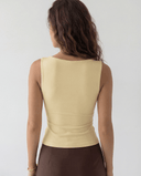 MAEVE SLEEVELESS COMFORT TOP / DEEP BUTTER