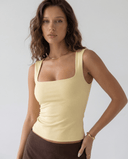 MAEVE SLEEVELESS COMFORT TOP / DEEP BUTTER
