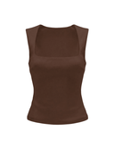 MAEVE SLEEVELESS COMFORT TOP / ESPRESSO