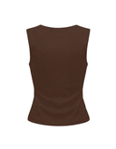 MAEVE SLEEVELESS COMFORT TOP / ESPRESSO