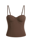 MILA CORSET TOP / BROWN