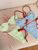 NORA BOTTOM / PASTEL BLUE & CHERRY