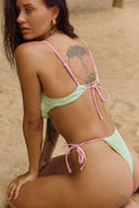 NORA BOTTOM / SEA GREEN & PASTEL PINK