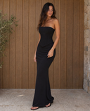 ROSALIE FITTED MAXI SKIRT / BLACK