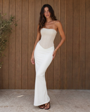 ROSALIE FITTED MAXI SKIRT / WHITE