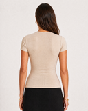 CARA FITTED T SHIRT / SAND