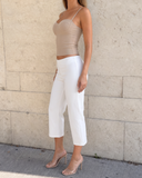 BLAIR CAPRI PANTS / WHITE